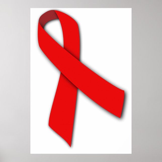 Poster Ruban de la Solidarité Rouge pour les personnes vi (Devant)