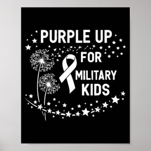 Poster Ruban de pissenlit pour les enfants militaires Pur