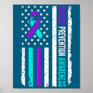 Poster Ruban de sensibilisation à la prévention du suicid