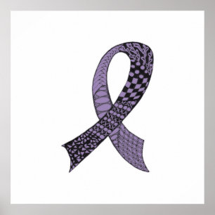Poster Ruban de sensibilisation au cancer de n'importe qu