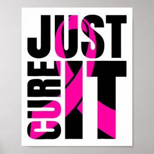 Poster Ruban de sensibilisation au cancer du sein Cure It