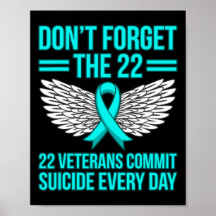 Poster Ruban de sensibilisation au suicide des vétérans P