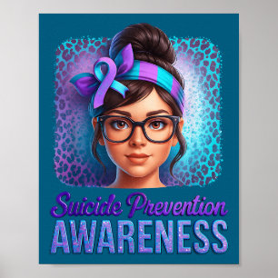 Poster Ruban de soutien pour la prévention du suicide, me