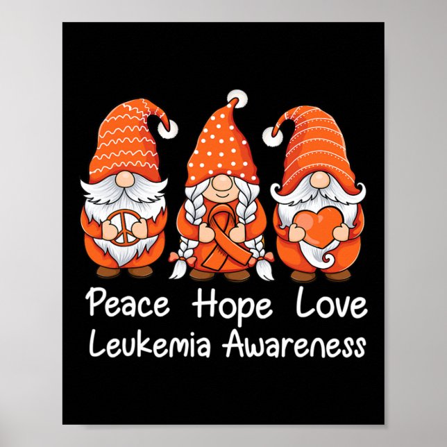 Poster Ruban orange Les Gnomes soutiennent la survivante  (Devant)