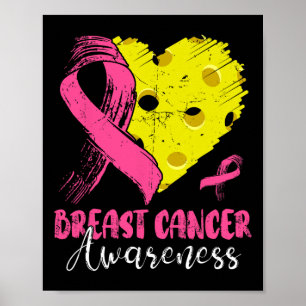 Poster Ruban Rose Et Picklell Ll Cancer Du Sein Du Coeur