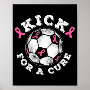 Poster Ruban Rose Kick For A Cure Sensibilisation au Canc