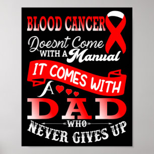 Poster Ruban rouge de sensibilisation au cancer du sang P