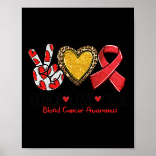 Poster Ruban rouge pour la sensibilisation au cancer du s