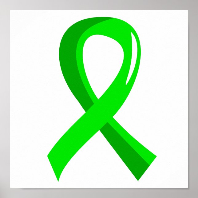 Poster Ruban vert Lymphome Lime 3 (Devant)
