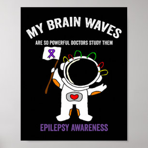 Poster Ruban Violet de Sensibilisation à l'Épilepsie - Ép