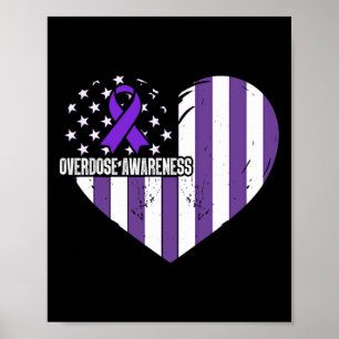 Poster Ruban Violet de Sensibilisation au Surdosage de Dr