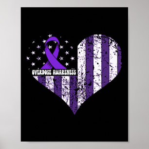 Poster Ruban Violet de Sensibilisation au Surdosage Dépen