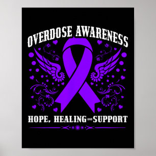 Poster Ruban Violet de Sensibilisation au Surdosage Dépen