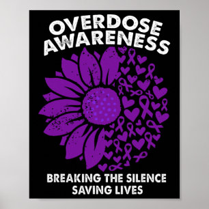 Poster Ruban Violet de Sensibilisation au Surdosage Dépen