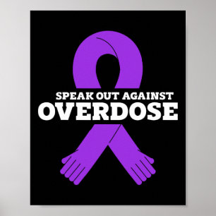 Poster Ruban Violet de Sensibilisation au Surdosage Dépen