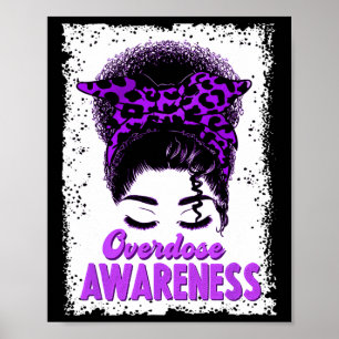Poster Ruban Violet de Sensibilisation au Surdosage Dépen