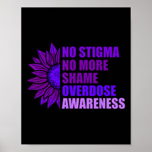 Poster Ruban Violet de Sensibilisation au Surdosage Dépen