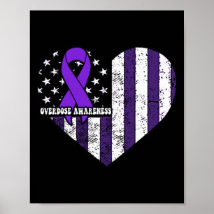 Poster Ruban Violet de Sensibilisation au Surdosage Dépen