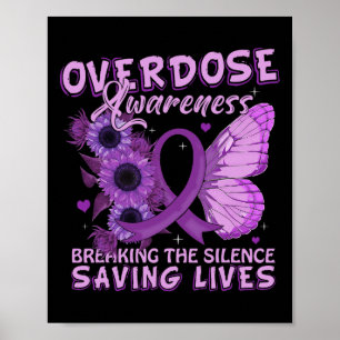 Poster Ruban Violet de Sensibilisation au Surdosage et à