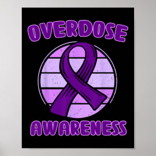 Poster Ruban Violet de Sensibilisation au Surdosage et à