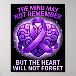 Poster Ruban violet l'esprit ne se souvient peut-être pas