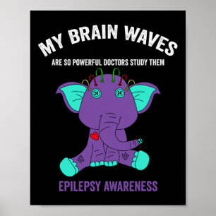 Poster Ruban Violet pour la Sensibilisation à l'Épilepsie