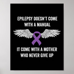 Poster Ruban Violet pour la Sensibilisation à l'Épilepsie