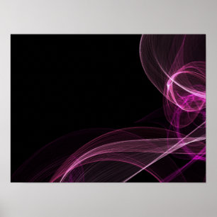 Poster Rubans colorés - Rose