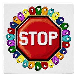 Poster Rubans de sensibilisation au cancer