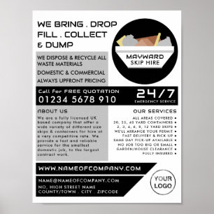 Poster Rubbish blanc Sauter, Sauter/Dumster Company