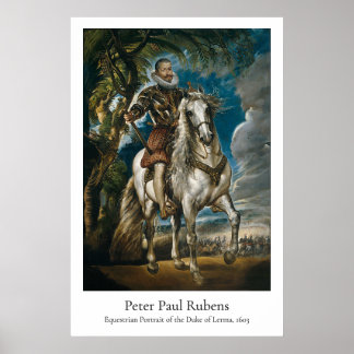 Poster Rubens – Equestrian Portrait of the Duke of Lerma