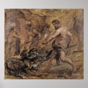 Poster Rubens - Hercule et Cerbère, 1636