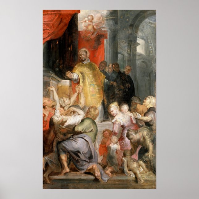 Poster Rubens - Miracles De Saint Ignace De Loyola (Devant)