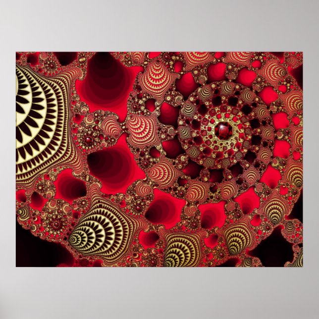 Poster Rubies & Gold Print (Devant)