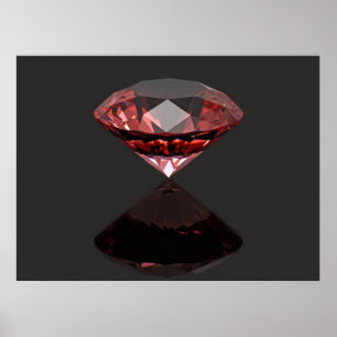 Poster Ruby à diamant rouge