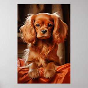 Poster Ruby Cavalier King Charles Spaniel