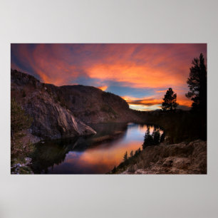 Poster Ruby Lake Sunset - John Muir Trail - Sierra Nevada