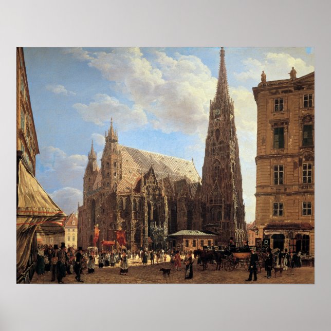 Poster Rudolf von Alt Cathédrale Saint-Etienne de Vienne (Devant)
