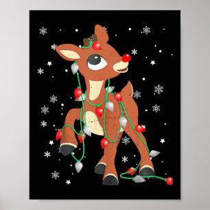 Poster Rudolph Le Renne Rouge Pour Enfants Et Noël
