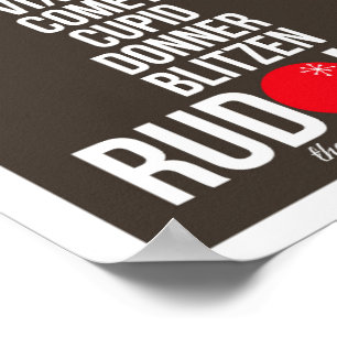 Poster Rudolph Simple Print