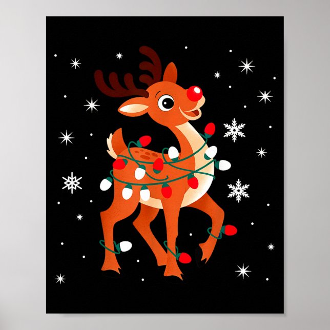 Poster Rudolph The Red Nose Reindeer For Kids And Christm (Devant)