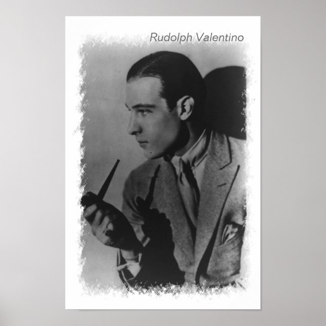 Poster Rudolph Valentino photo vintage (Devant)