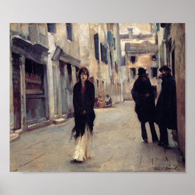 Poster Rue à Venise (Elegant Woman) (Chanteur Sargent) (Devant)