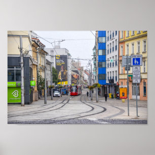 Poster Rue Bratislava moderne, Slovaquie