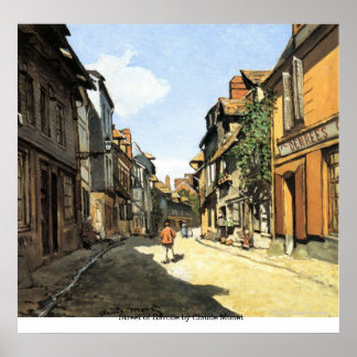 Poster Rue de Bavolle par Claude Monet