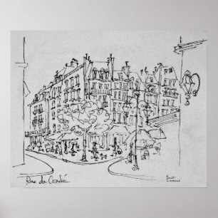Poster Rue de Conde  Jardin du Luxembourg, Paris