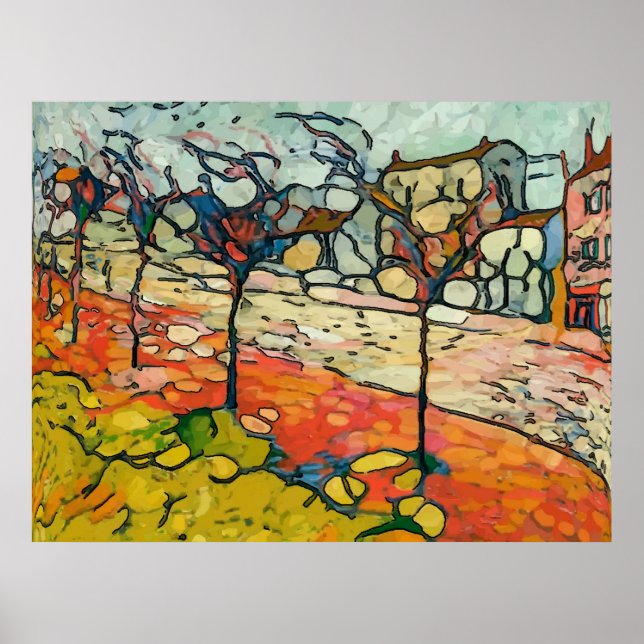 Poster Rue de la ville, style Matisse (Devant)