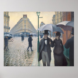 Poster Rue de Paris, temps de pluie