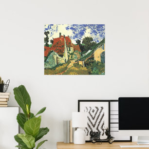 Poster Rue de village à Auvers par Vincent van Gogh
