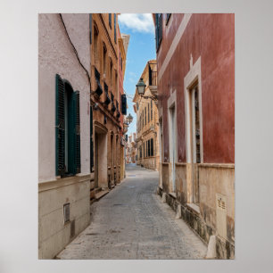 Poster Rue étroite à Ciutadella - Menorca, Espagne